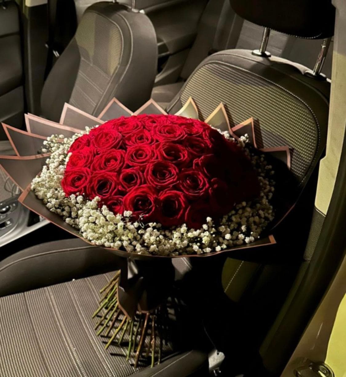 Roses and baby’s breathe combo - image 2